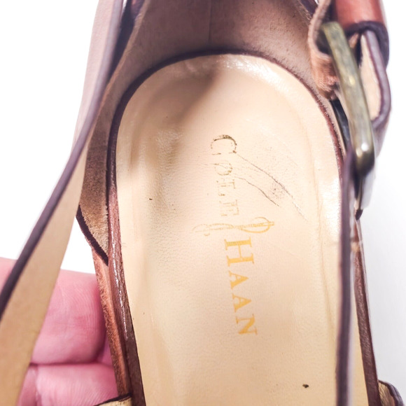 Cole Haan Women’s Sandals Modern Classic Boho Leather Block Heel Minimal Chic 9 - Picture 5 of 12